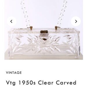 Silver Floral Embossed acrylic bag